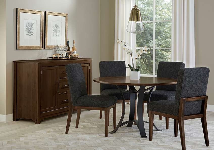 Vaughan Bassett - Crafted Cherry - Artisan and Post Uph Side Chair in Black Fabric (Set of 2) - 150-030E veiw 7