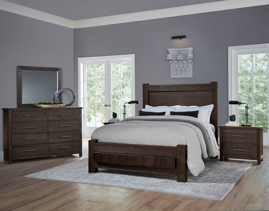Vaughan Bassett - Dovetail - Queen Poster Bed With 6X6 Fb - Java - 750-558-155-922 view 2