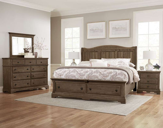 Vaughan Bassett - Heritage Bureau with 9 Drawers in Cobblestone Oak - 112-003 veiw 2