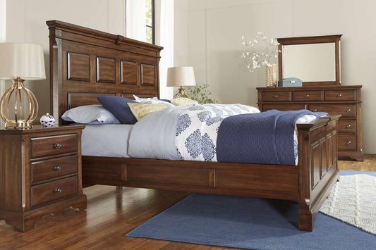 Vaughan Bassett - Heritage Queen Mansion Bed With Decorative Rails in Amish Cherry - 110-559-955-822 veiw 2