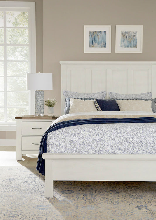 Vaughan Bassett - Maple Road - Queen Mansion Bed - Soft White - 116-559-955-722 view 2