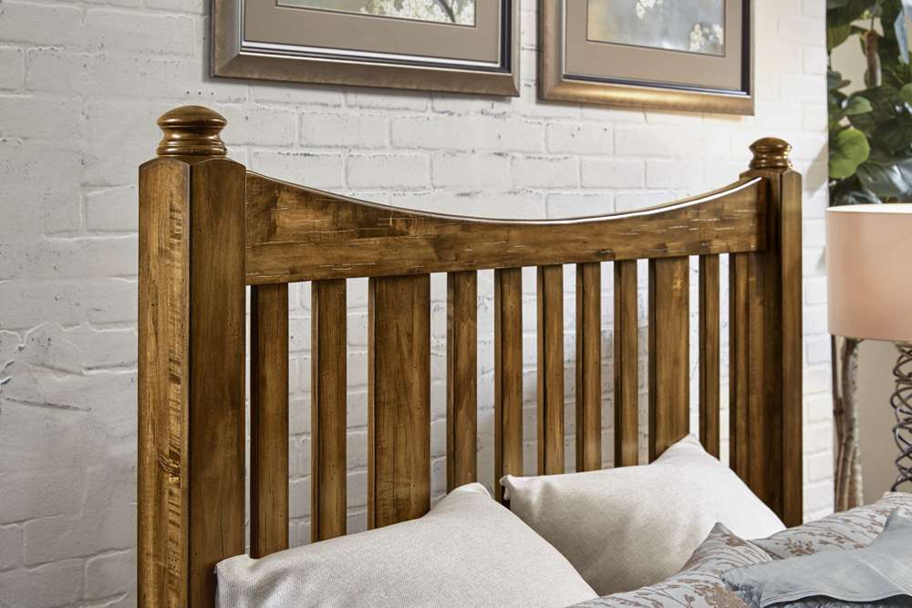 Vaughan Bassett - Maple Road Queen Slat Poster Bed With Storage Footboard in Antique Amish - 118-558-050B-502-555 veiw 3