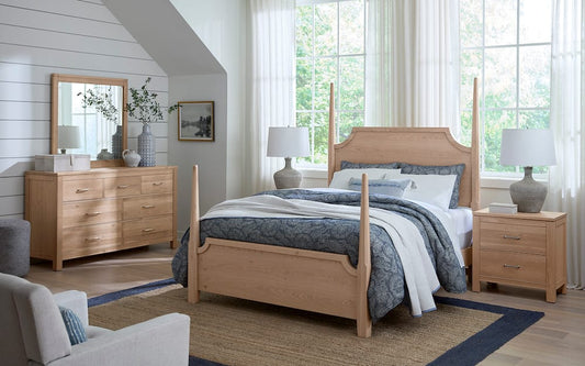Vaughan Bassett - Tide and Timber - Full Pencil Poster Bed 4/6 - Clear Oak - 830-552-255-911 view 2