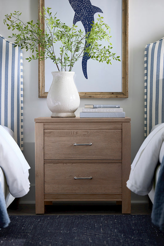 Vaughan Bassett - Tide and Timber - Nightstand - 2 Drwr - Grey Oak - 831-227 view 2