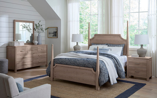 Vaughan Bassett - Tide and Timber - Pencil Poster Bed 3/3 - Grey Oak - 831-338-833-900 view 2