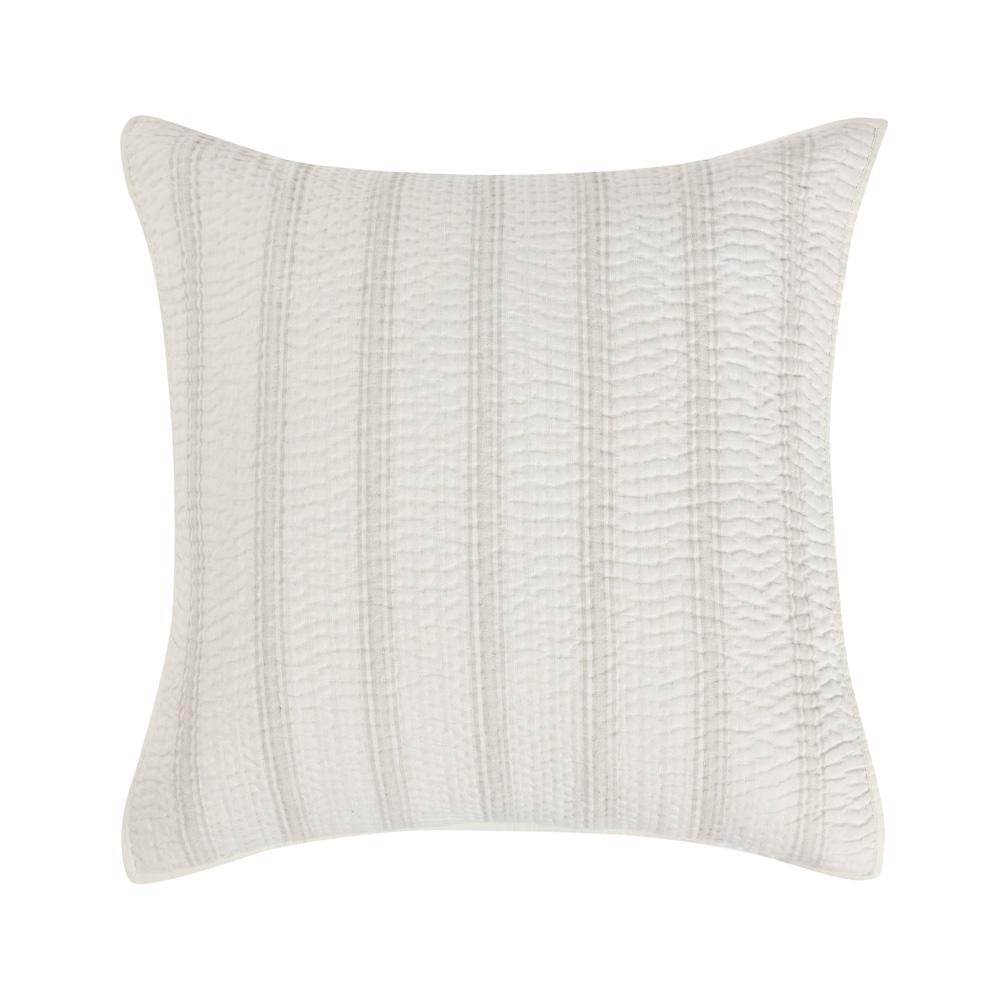 Villa by Classic Home - Abraham Cotton Linen Eggshell Beige Euro Sham - 26W - Beige - V240022 veiw 1