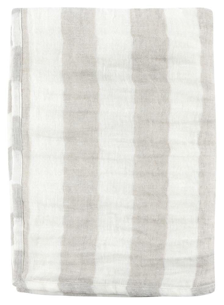 Villa by Classic Home - Ally 100% Linen 50inX70in Throw Blanket Blanket In Ivory - 50W - Ivory, Natural - V240056 veiw 1