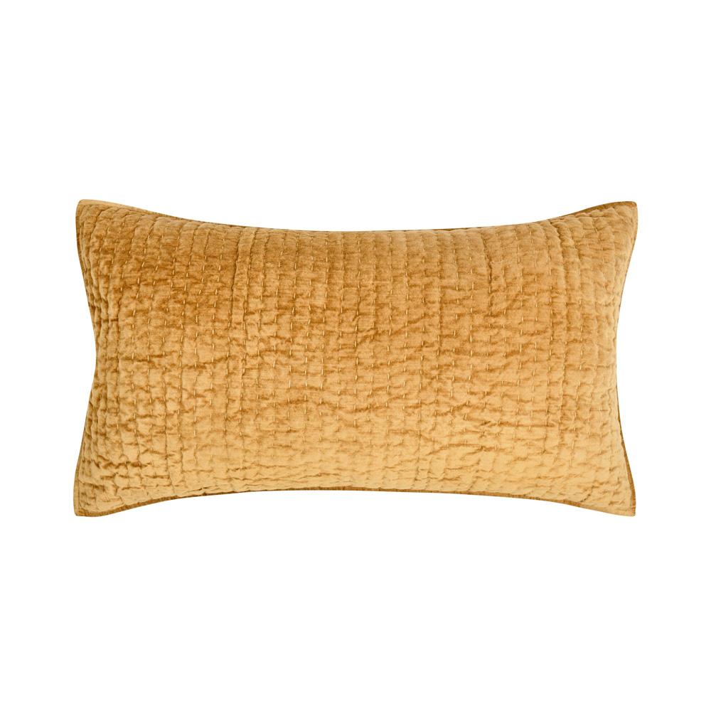 Villa by Classic Home - Bari 100% Velvet Fabric Honey Gold King Sham - 36W - Gold - V290188 veiw 1