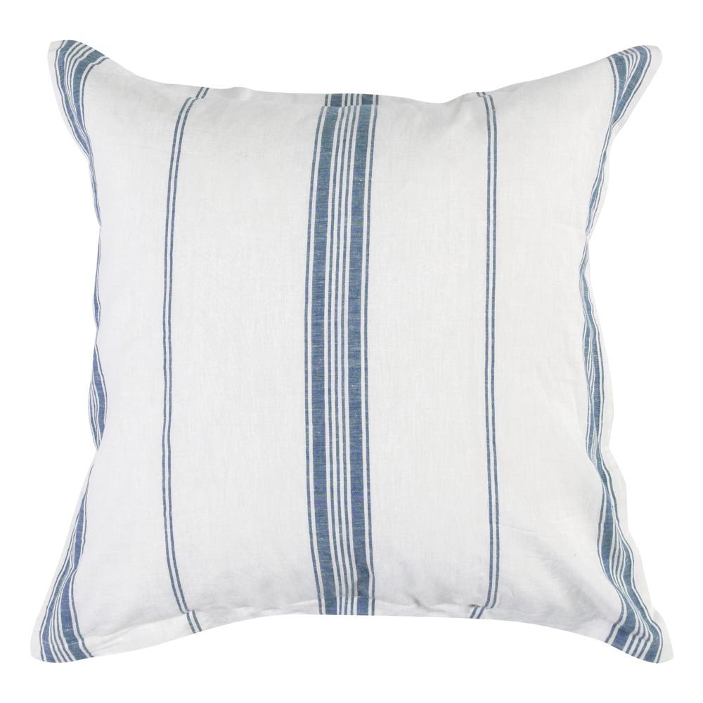 Villa by Classic Home - Brooke Blue Stripe Linen Cashmere Euro Sham - 26W - Blue Stripe - V240077 veiw 1