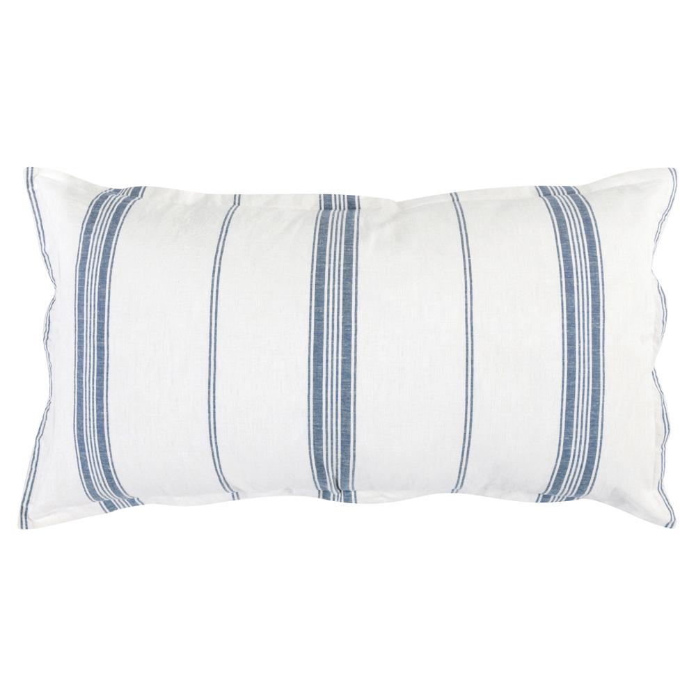 Villa by Classic Home - Brooke Blue Stripe Linen Cashmere King Sham - 36W - Blue Stripe - V240078 veiw 1