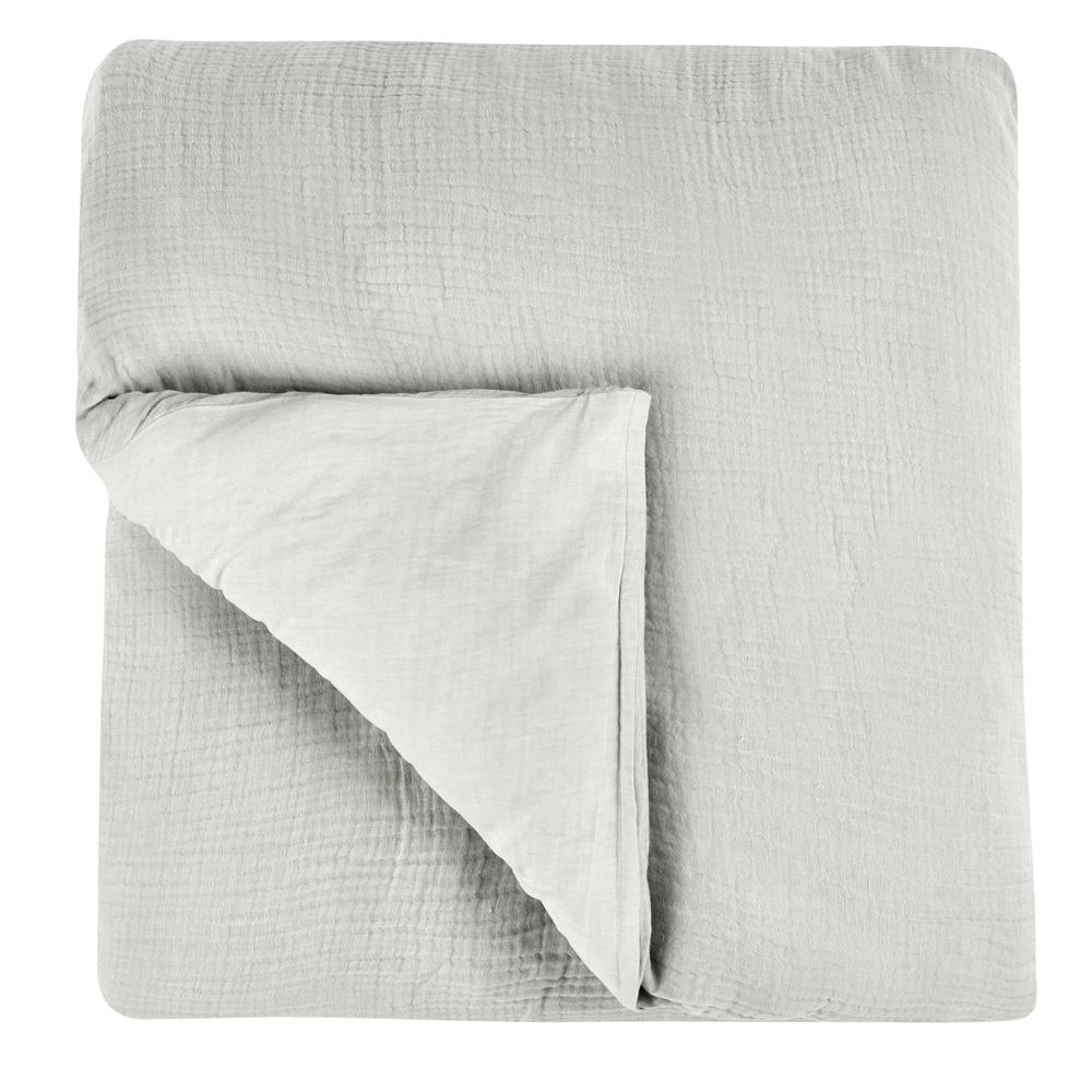 Villa by Classic Home - Camille Linen King Duvet , Gray - 108W - Gray - V250177 veiw 1