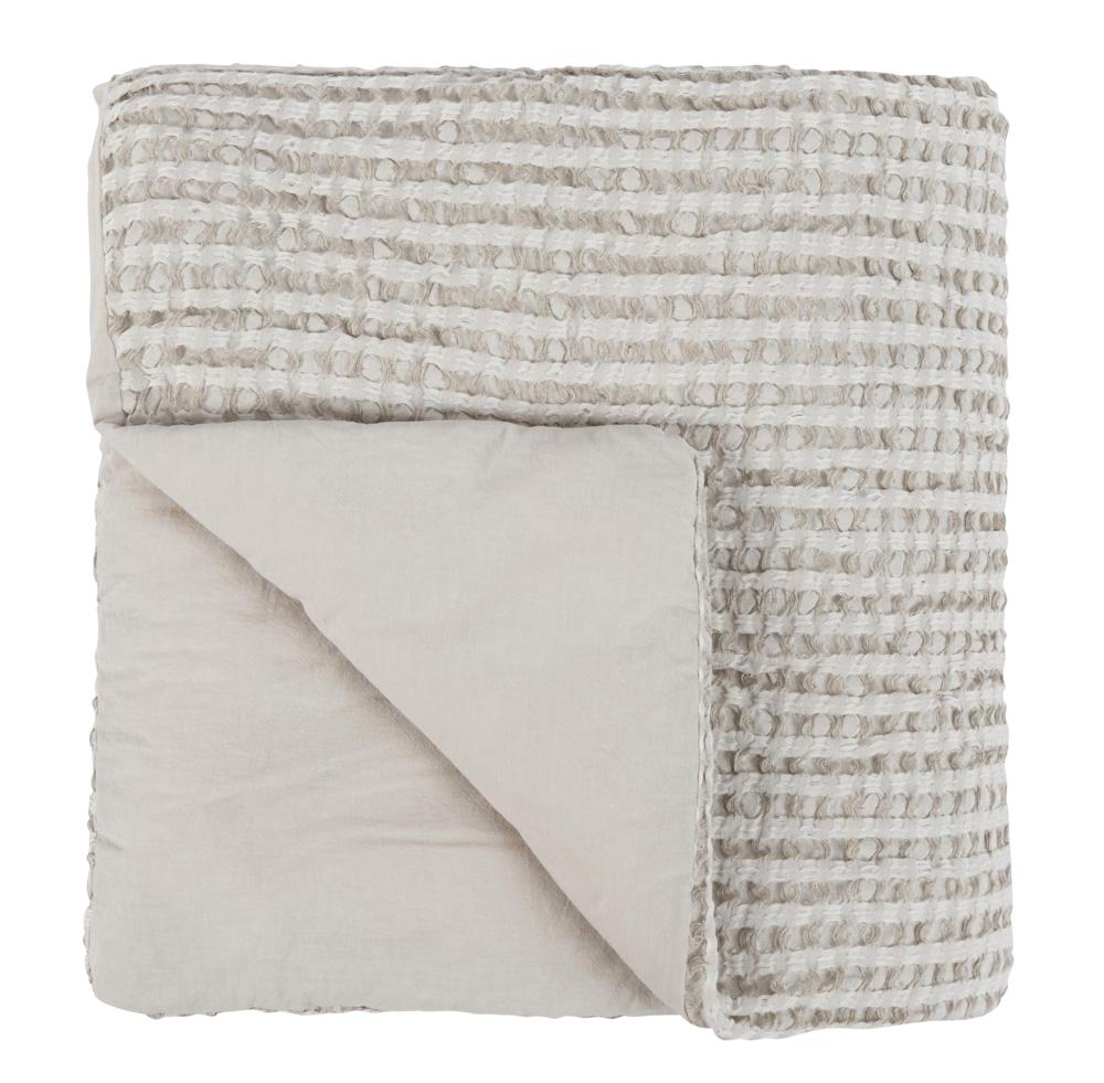 Villa by Classic Home - Claire Linen Natural King Quilt - 108W - Natural - V250162 veiw 1