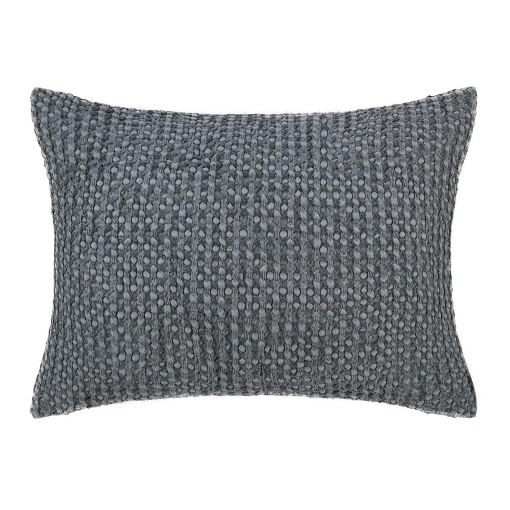 Villa by Classic Home - Colorman Cotton Linen Blend Fabric Marina Blue Standard Sham - 26W - Marina Blue - V280104 veiw 1