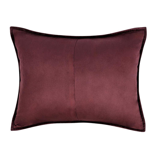 Villa by Classic Home - Dimitry Velvet Fabric Port Standard Sham - Red - V180047 veiw 2
