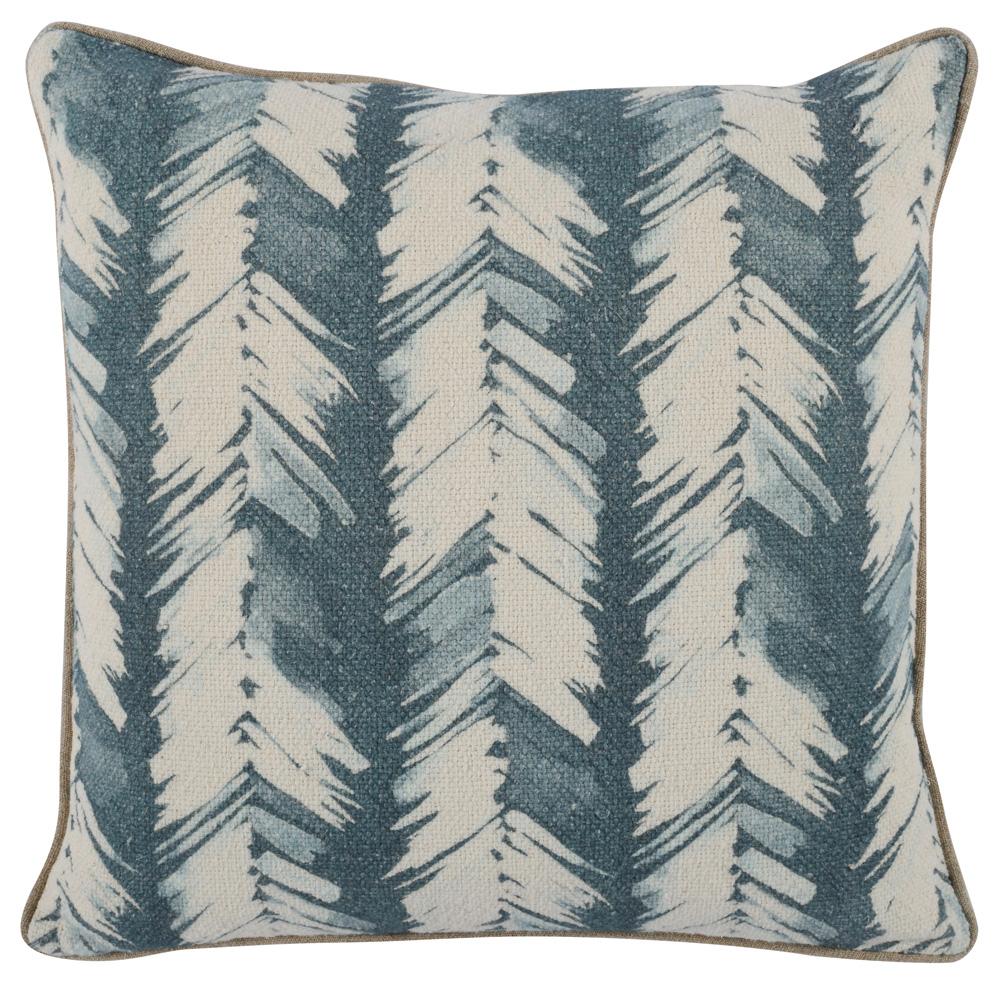 Villa by Classic Home - Eloa 20in Throw Pillow In Blue - 20W - Ivory, Blue - V240028 veiw 1