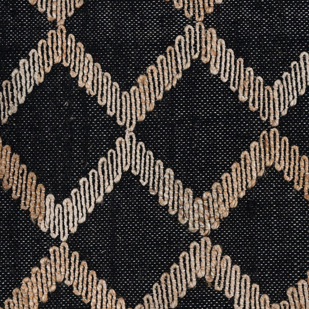 Villa by Classic Home - Gobi 2x3 Jute Blend Accent Rug - Black, Natural - 30090920 view 4