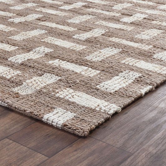 Villa by Classic Home - Preston 5x8 Handwoven Jute Area Rug - Beige - 30090944 view 2