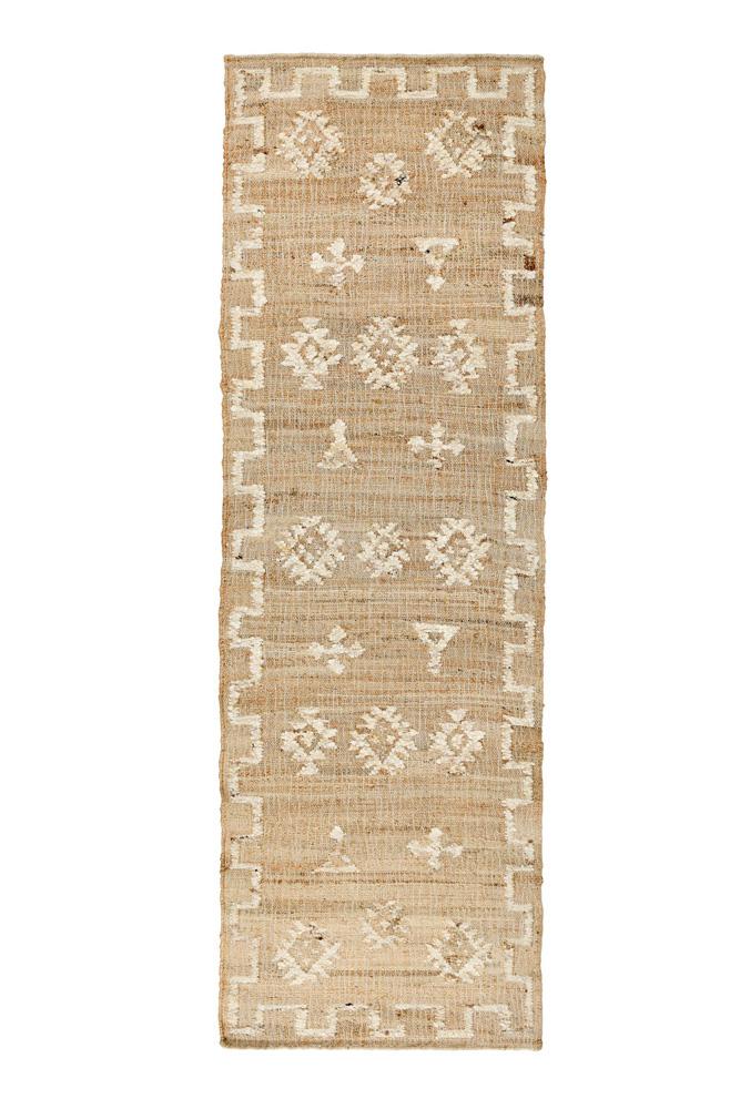 Villa by Classic Home - Reposa 2.6X8 Jute Blend Handwoven Sustainable Natural Ivory Accent Rug - 2.6W - Natural, Ivory - 30091233 veiw 1