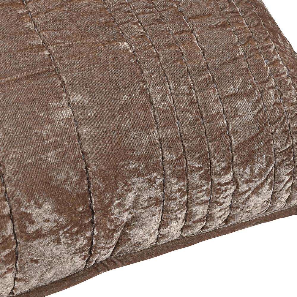 Villa by Classic Home - Seville Velvet Fabric Desert Taupe Standard Sham - Taupe - V250195 veiw 3