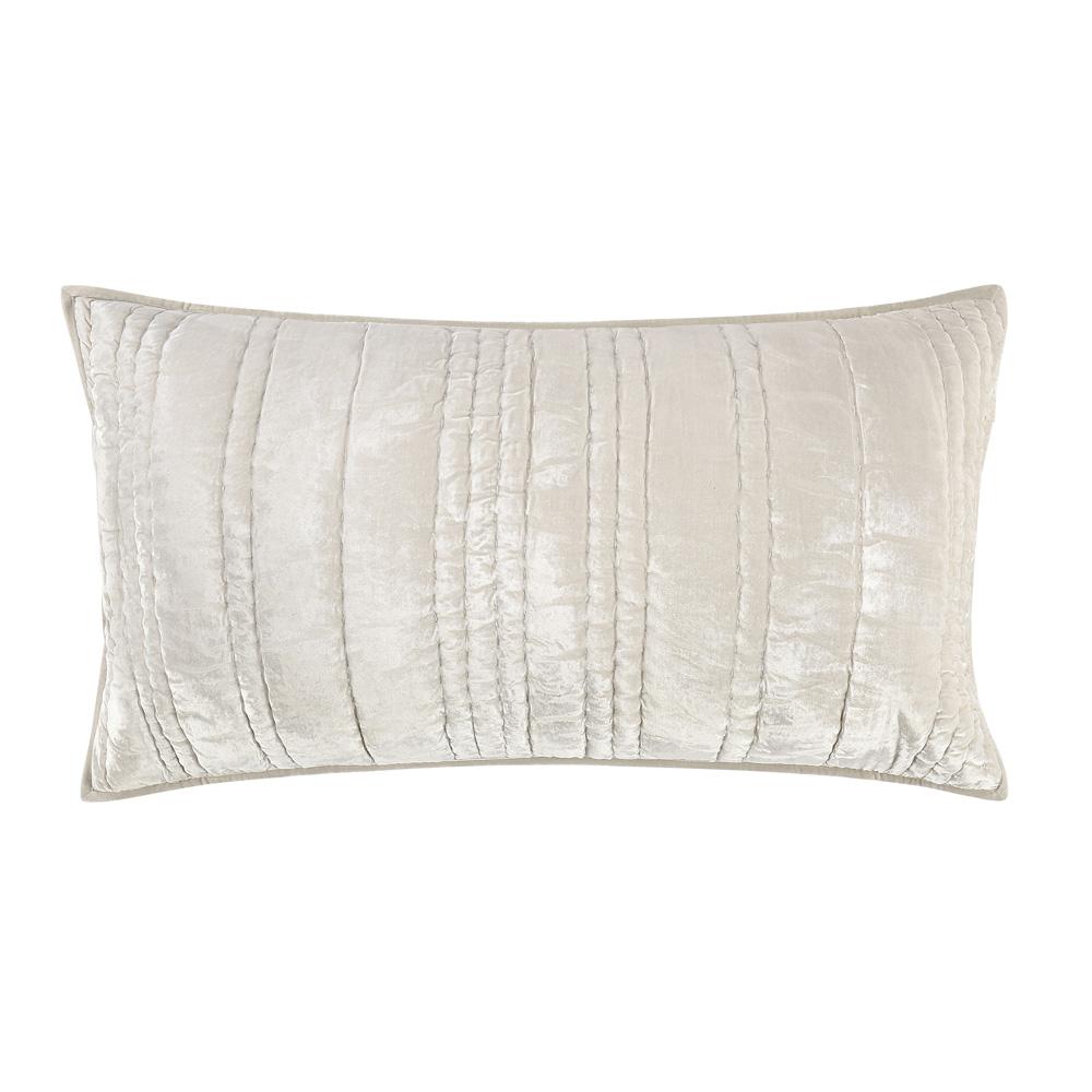 Villa by Classic Home - Seville Velvet Fabric Oyster Gray King Sham - 36W - Oyster Gray - V280030 veiw 1