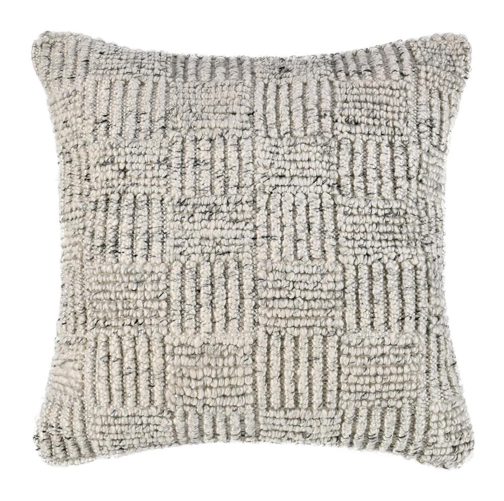 Villa by Classic Home - Shades 22in Recycled Fabric Fabric Throw Pillow, Ivory - 22W - Ivory - VO70000 veiw 1