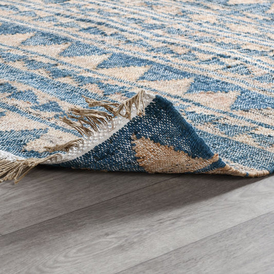 Villa by Classic Home - Solana 2.6x8 Handwoven Jute Runner - Blue, Natural - 30091393 view 2