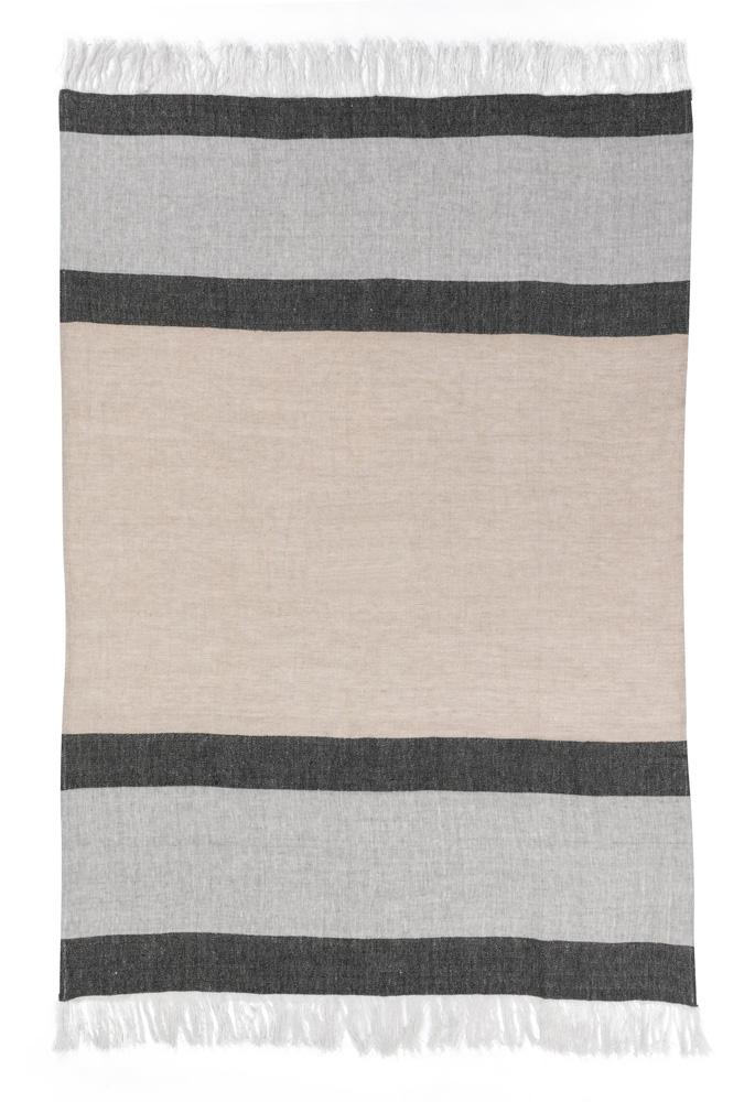 Villa by Classic Home - Tc Linen Cotton Blend Multicolor 50inX70in Throw Blanket Blanket - 50W - Multicolor - V270001 veiw 1