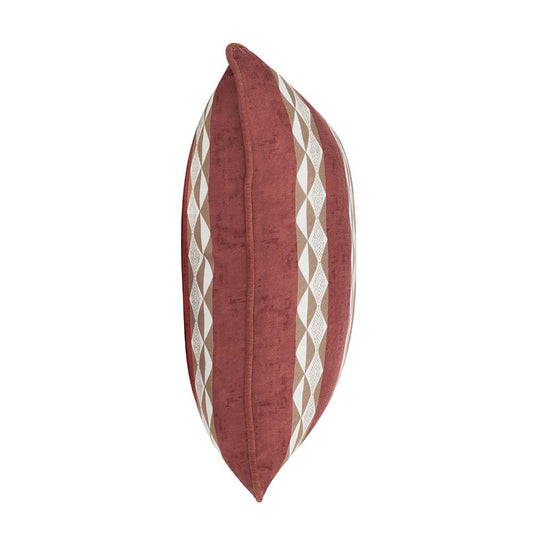 Villa by Classic Home - Terranea 18x18 Fabric Throw Pillow - Red - VO50020 veiw 2