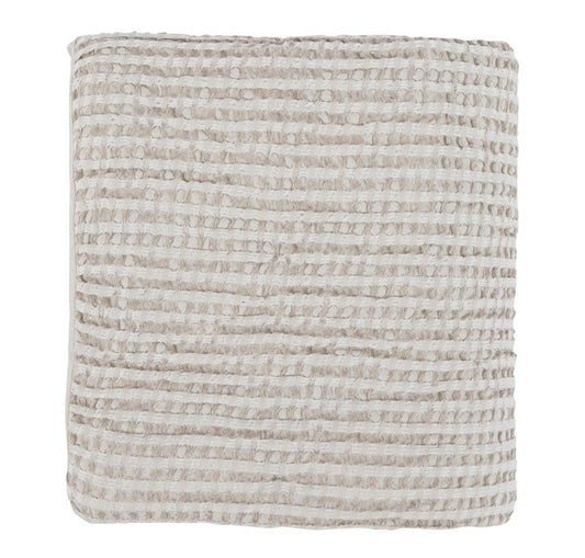 Villa by Classic Home - Claire Linen Natural Queen Quilt - 92W - Natural - V250163 veiw 2