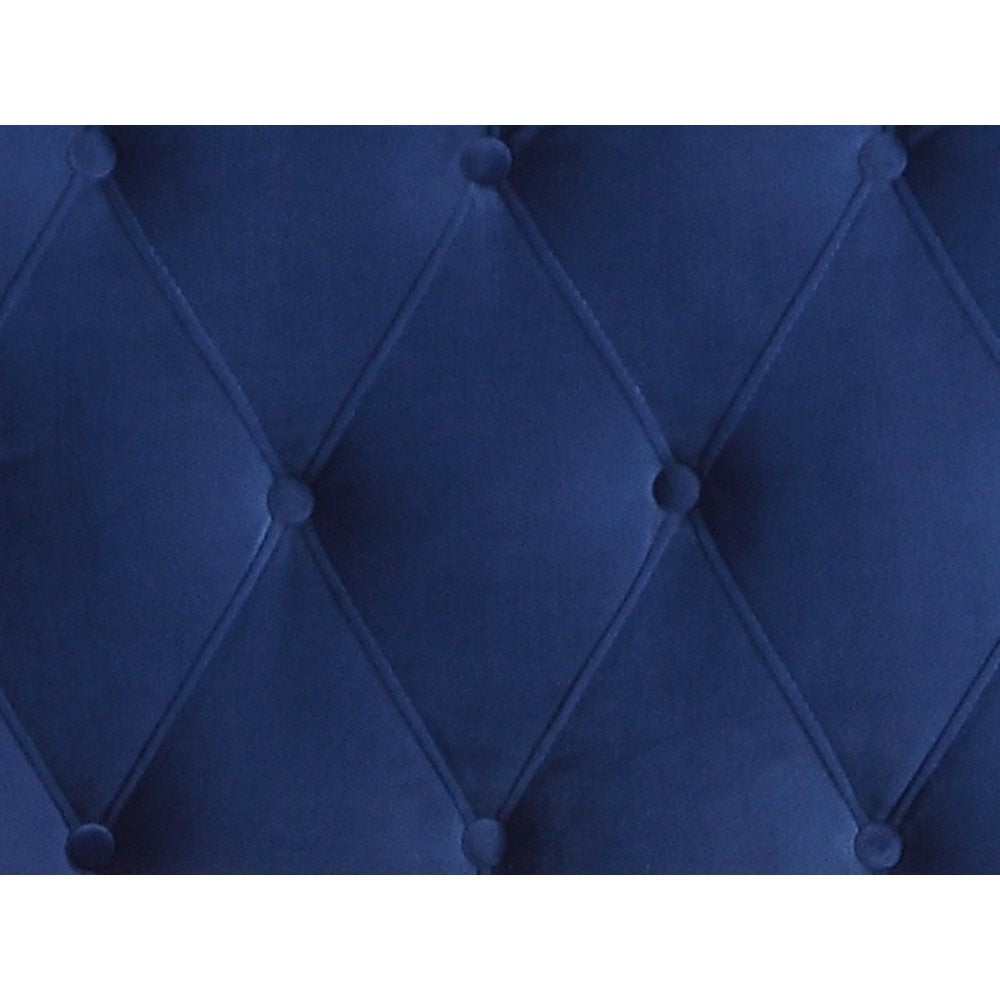 Wallace & Bay - Bates Cobalt Velvet Cal King Upholstered Bed with Tufted, Padded Headboard, And Platform-Style Base - B510027 veiw 8