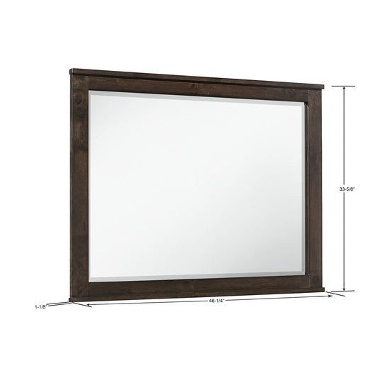 Wallace & Bay - Bonilla Gray Brown Mirror with Solid Wood Frame And Beveled Glass - B510080 veiw 2