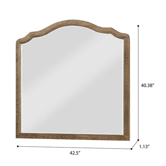 Wallace & Bay - Haynes Limestone Gray Mirror with Arched, Distressed Wood Frame - B510101 veiw 2