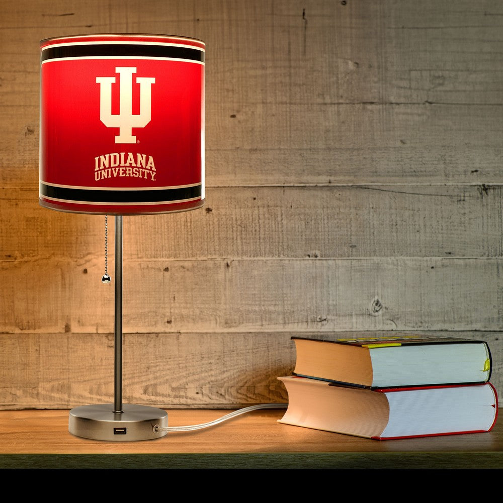 Wave7 - Indiana University Chrome Lamp with USB Port - 2020IND1 view 3