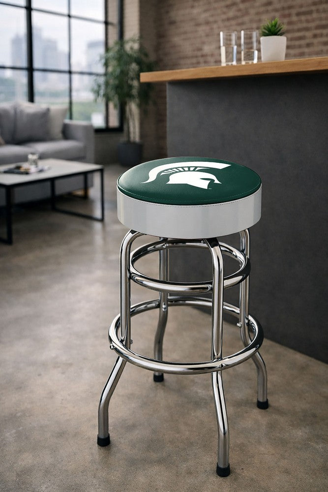 Wave7 - Michigan State University Chrome Bar Stool - 4020MSU1 view 3