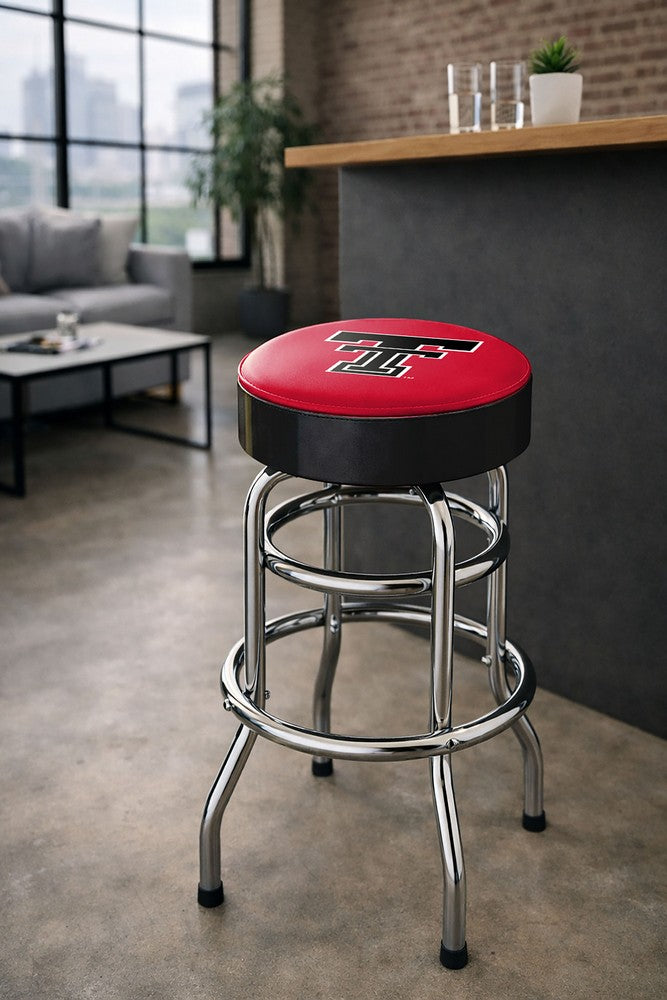 Wave7 - Texas Tech University Chrome Bar Stool - 4020TXT1 view 3