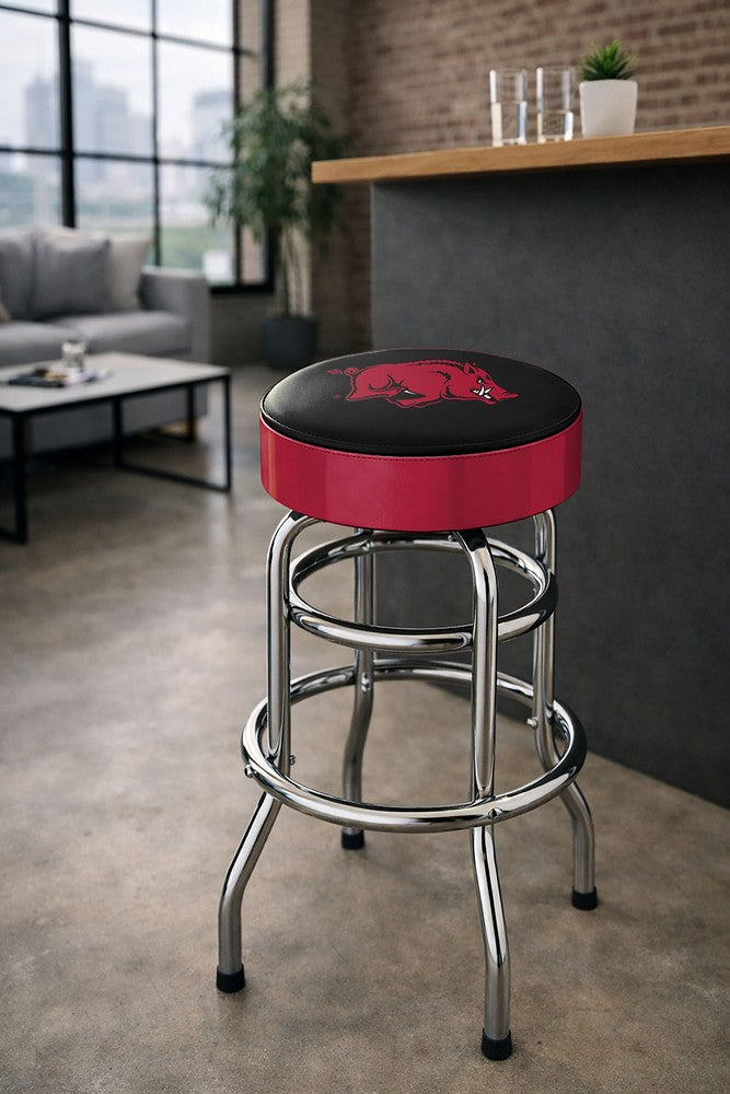 Wave7 - University of Arkansas Chrome Bar Stool - 4020ARK1 view 3