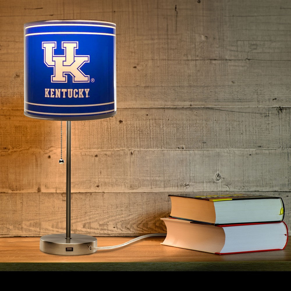 Wave7 - University of Kentucky Chrome Lamp with USB Port - 2020UKY1 view 3