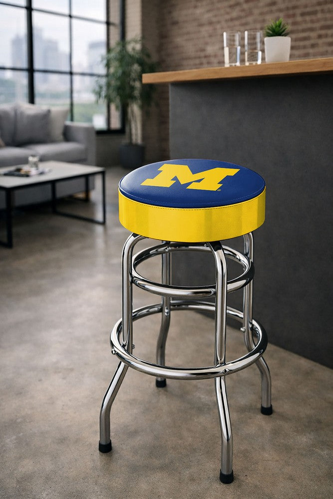 Wave7 - University of Michigan Chrome Bar Stool - 4020UMI1 view 3