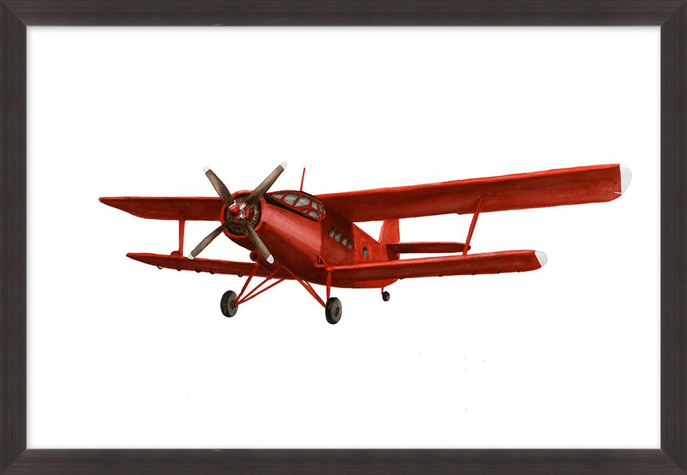 Wendover Art Group - Bi Plane 1, Espresso - WFK0043 veiw 1