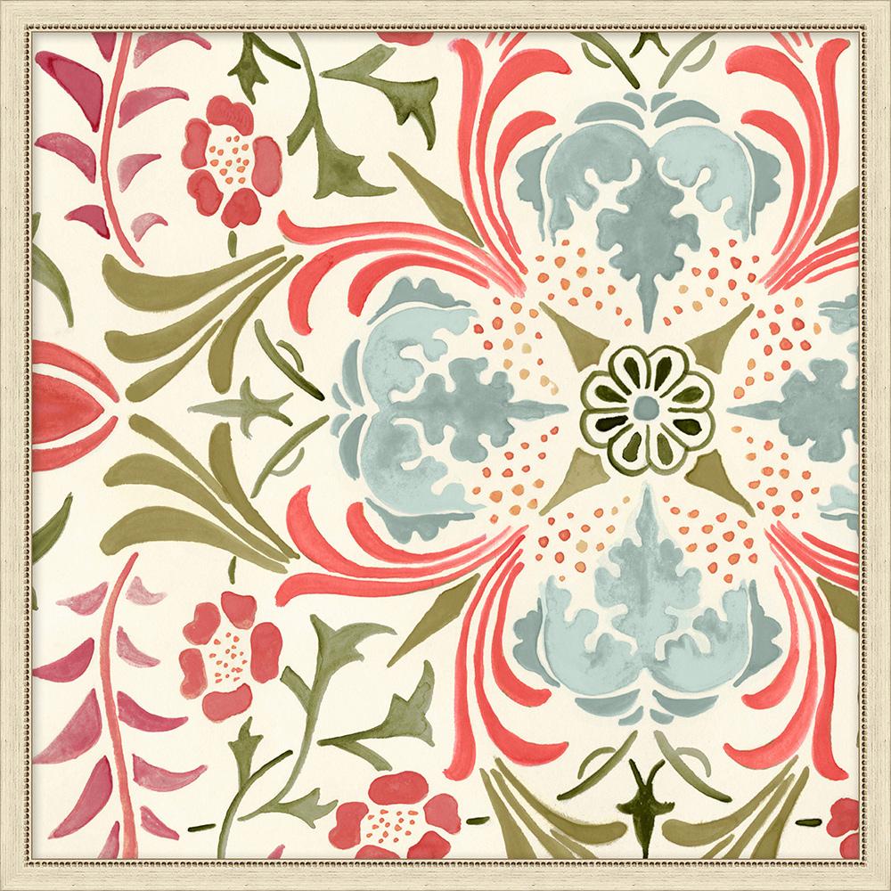 Wendover Art Group - Blooming Pattern 8, Flat White Distressed - WFL1333 veiw 1
