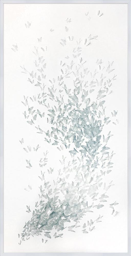 Wendover Art Group - Butterflies in Flight 2, Bright Silver - WNT1942 veiw 1