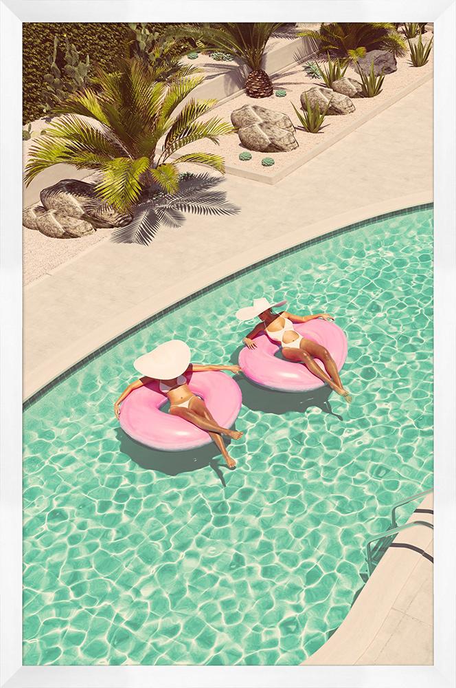 Wendover Art Group - Christopher Kennedy Pink Pool Floats, White - CK0304 veiw 1