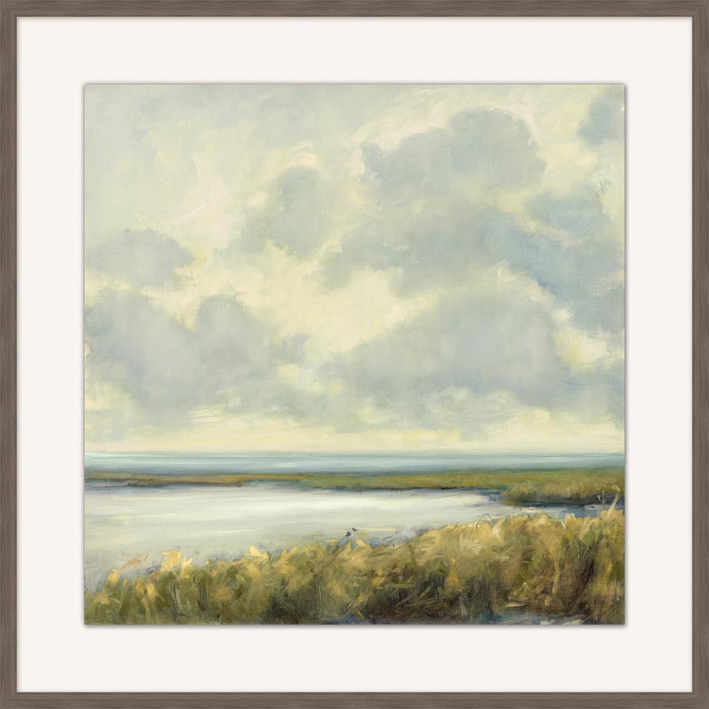 Wendover Art Group - Cool Marsh 2, Dark Walnut Woodgrain - WCL2645 veiw 1