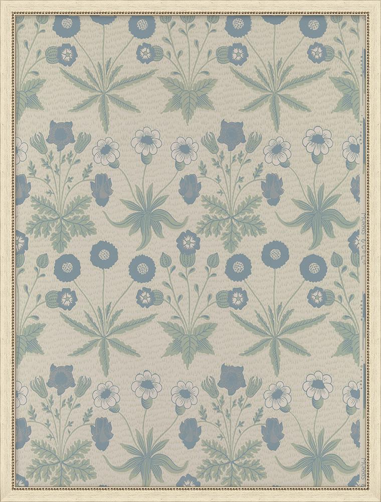 Wendover Art Group - Floral Pattern 5, Flat White Distressed - WFL1070 veiw 1