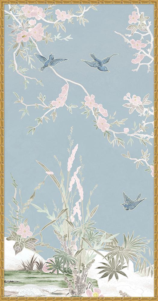 Wendover Art Group - Lillian August Spring Haven Chinoiserie 1, Gold Bamboo - WLA1772 veiw 1