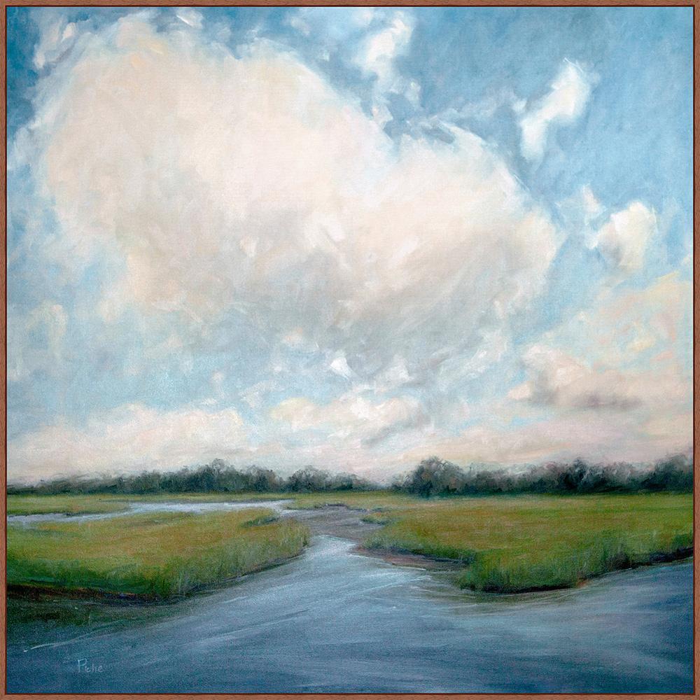 Wendover Art Group - Mellow Marsh, Floater Frame - Walnut - WCL1658 veiw 1