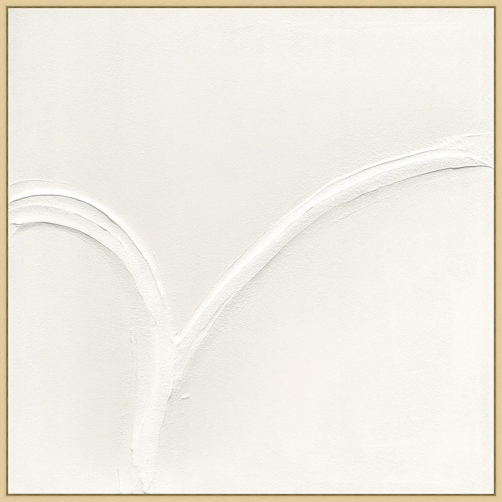 Wendover Art Group - Muted Curves 3, Floater Frame - Natural - WAB4632 veiw 1