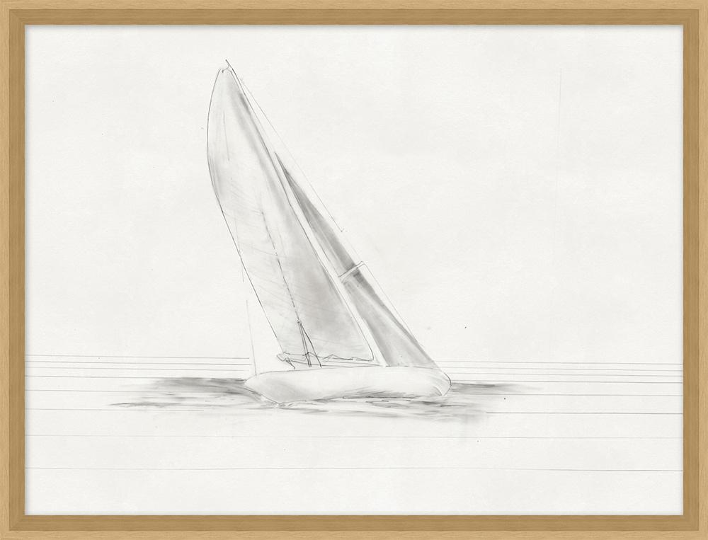 Wendover Art Group - Nathan Turner Sailor Sketch 1 Small, Natural Woodgrain - WTUR0116 veiw 1