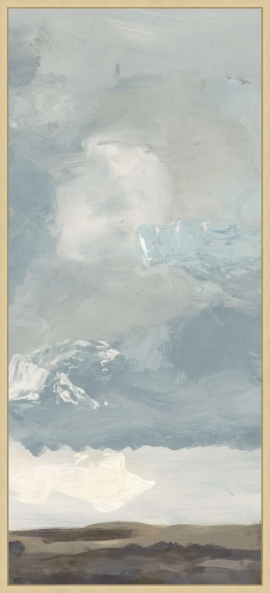 Wendover Art Group - Pastoral Triptych 3, Floater Frame - Champagne - WLD2818 veiw 1