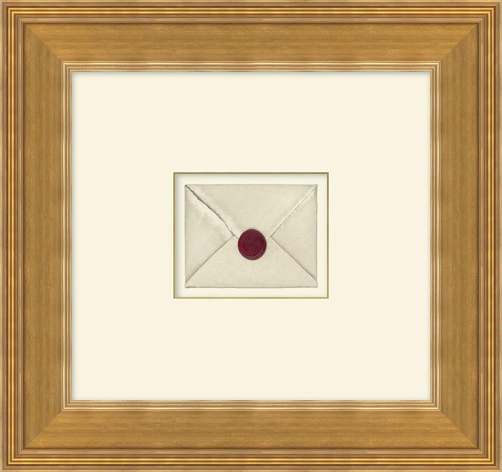 Wendover Art Group - Sealed Envelope Shadowbox 1, Antique Gold - WVT1781 veiw 1